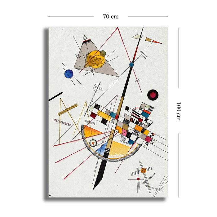 Wallity Lienzo Decorativo Delicate Tension. No. 85 de Wassily Kandinsky (70 x 100 cm)